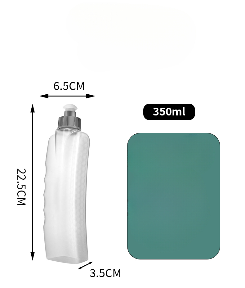 Gebogene tragbare Squeeze-Fitness-Sportflasche in Lebensmittelqualität für den Laufmarathon, eng anliegende, unsichtbare Gürteltasche, Wasserbecher_voghion.com