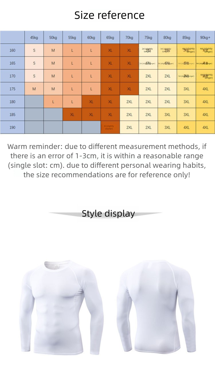 T-shirt de sport à manches longues, col rond, respirant et moulant pour homme, séchage rapide et compression_voghion.com