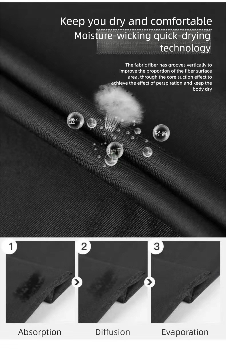 T-shirt de sport à manches longues, col rond, respirant et moulant pour homme, séchage rapide et compression_voghion.com