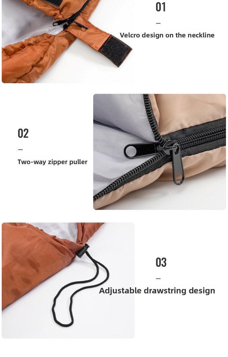 Arctic Wolf Adult Outdoor Camping Portable Splicable Single And Double Person Indoor Nap Hotel Dirt-Proof Sleeping Bag_voghion.com