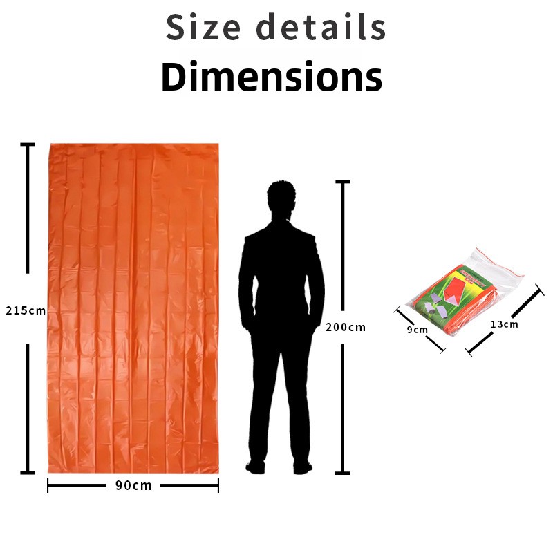 Travel Portable Outdoor Camping Warm Survival Blanket Cold-Proof Silver Reflective Emergency Sleeping Bag_voghion.com