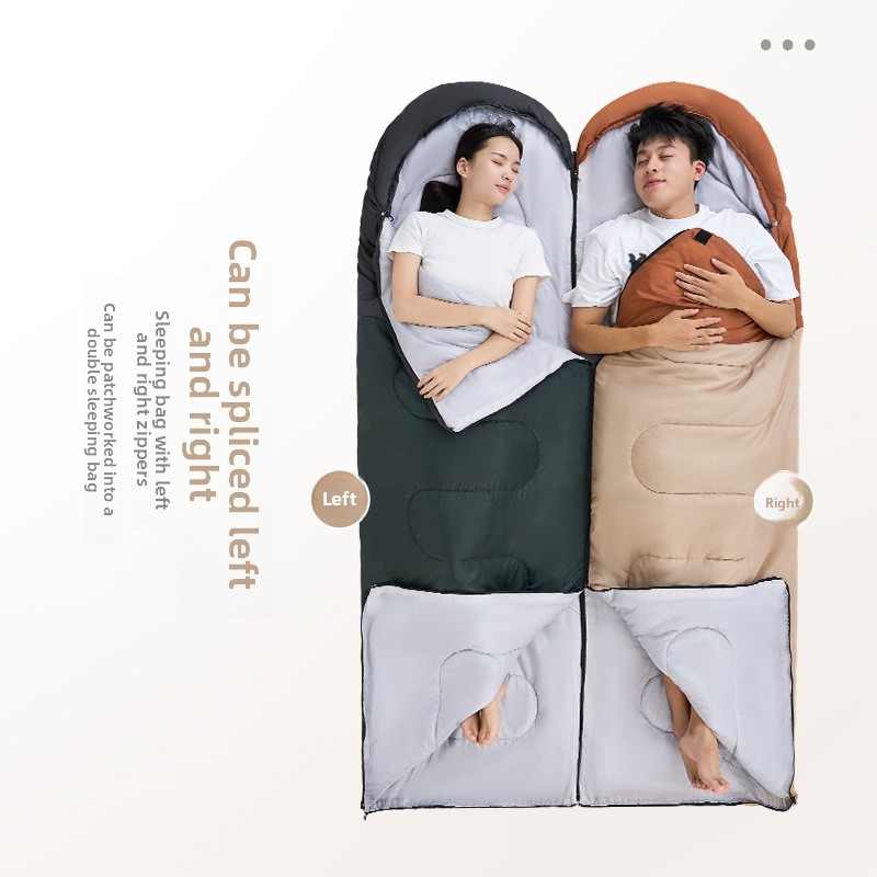 Arctic Wolf Adult Outdoor Camping Portable Splicable Single And Double Person Indoor Nap Hotel Dirt-Proof Sleeping Bag_voghion.com