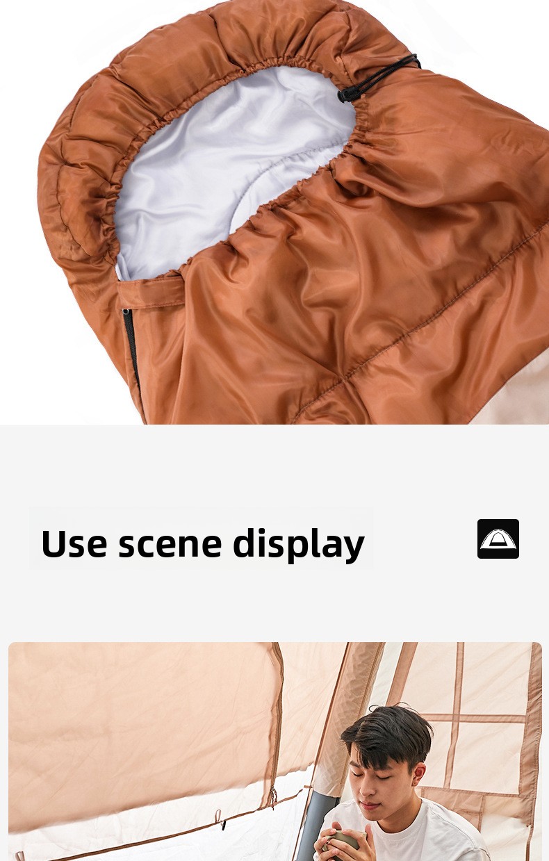 Arctic Wolf Adult Outdoor Camping Portable Splicable Single And Double Person Indoor Nap Hotel Dirt-Proof Sleeping Bag_voghion.com