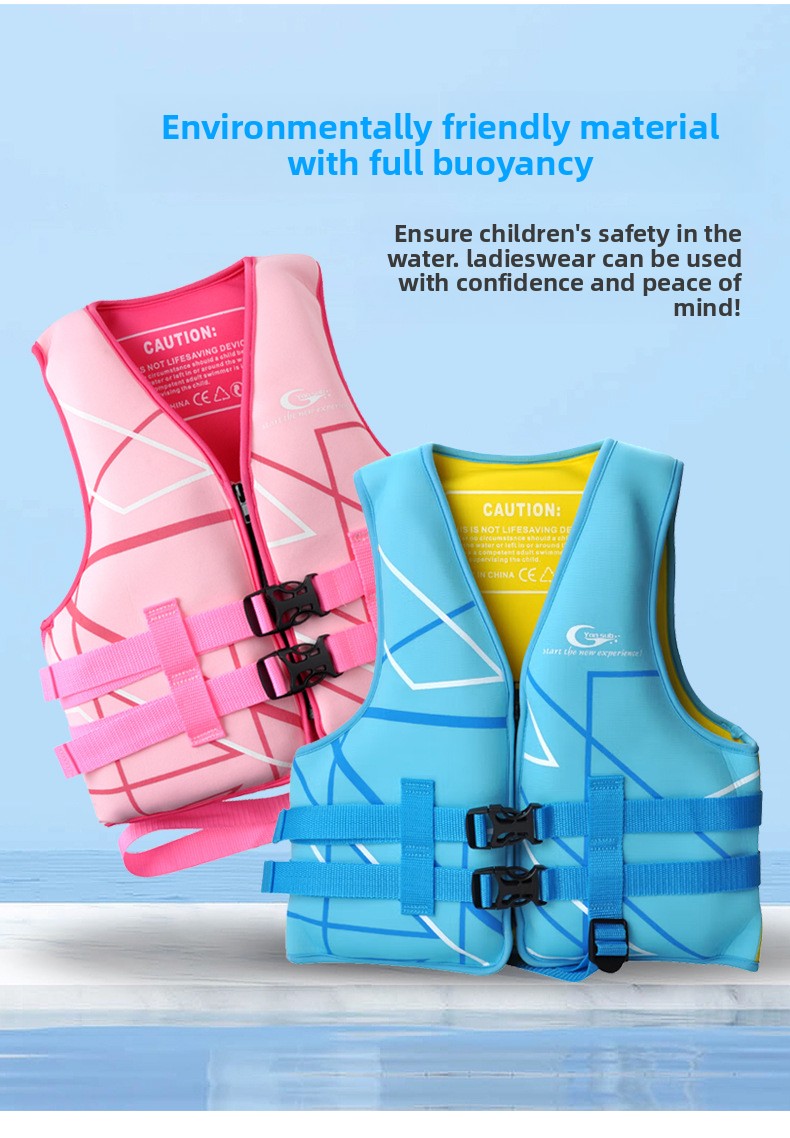 Maillot de bain pour enfants, gilet de sauvetage chaud et coloré, gilet de sauvetage sans manches à haute flottabilité pour garçons et filles_voghion.com