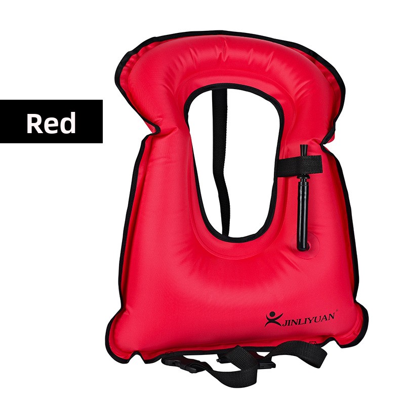 Snorkeling Gear Swimming Life Jacket Inflatable Buoyancy Vest_voghion.com