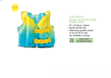Intex 59663 Opblaasbaar zwemvest voor kinderen, peuter, zwemband voor baby's_voghion.com