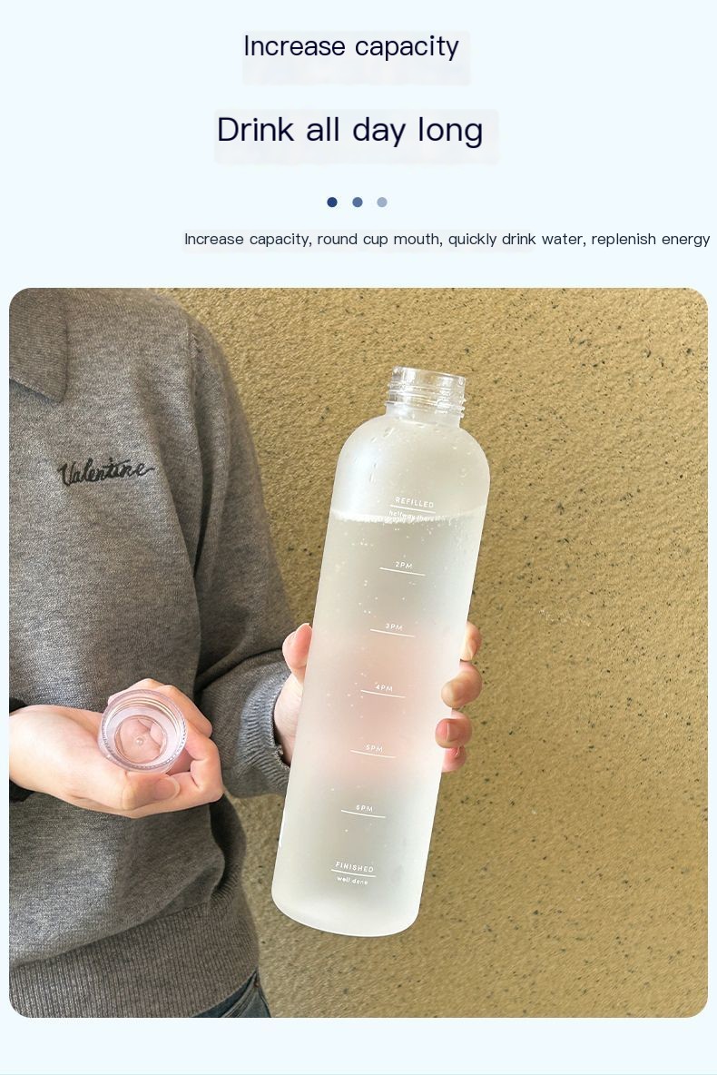 Botella de agua deportiva Tritan gruesa para hombres y mujeres, de plástico, portátil, resistente a altas temperaturas, para fitness y estudiantes._voghion.com