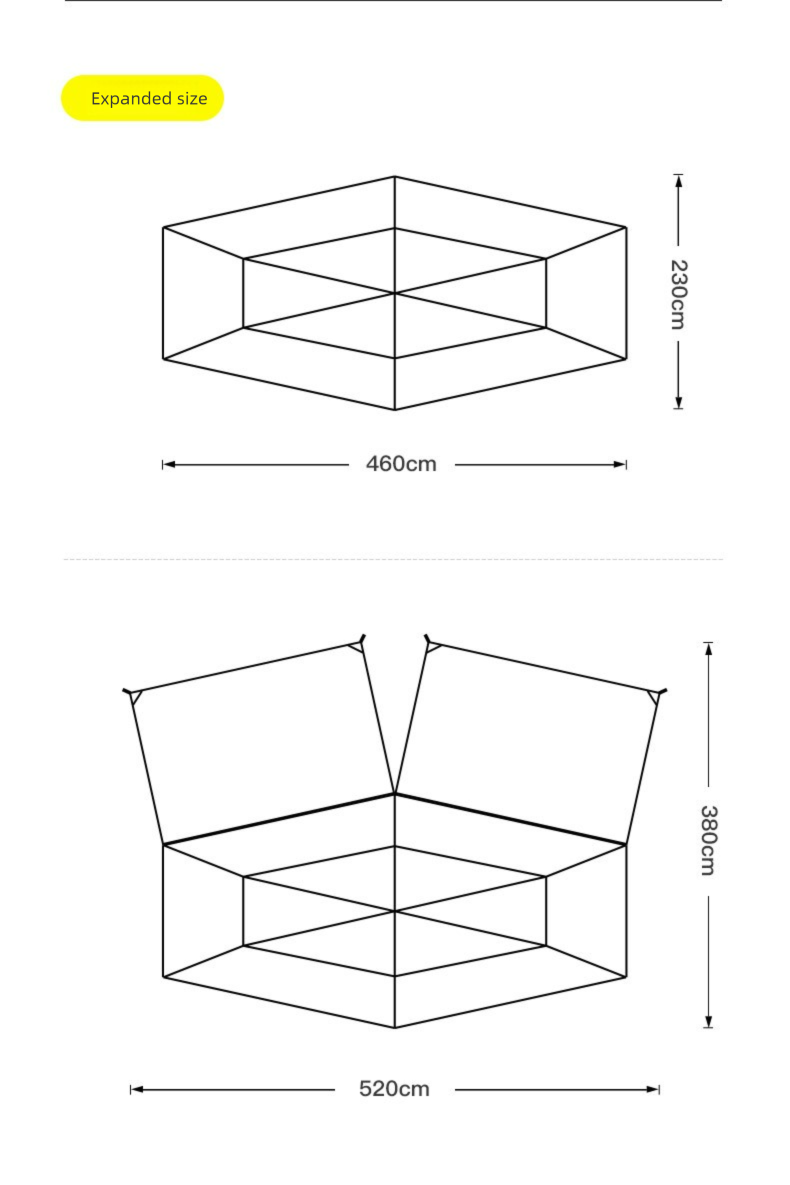 Kein Aufstellen eines Baldachinzeltes nötig, multifunktionale, zusammenklappbare Outdoor-Campingausrüstung, komplettes Set aus Sonnenschutz und Sonnenschirm, Picknick_voghion.com