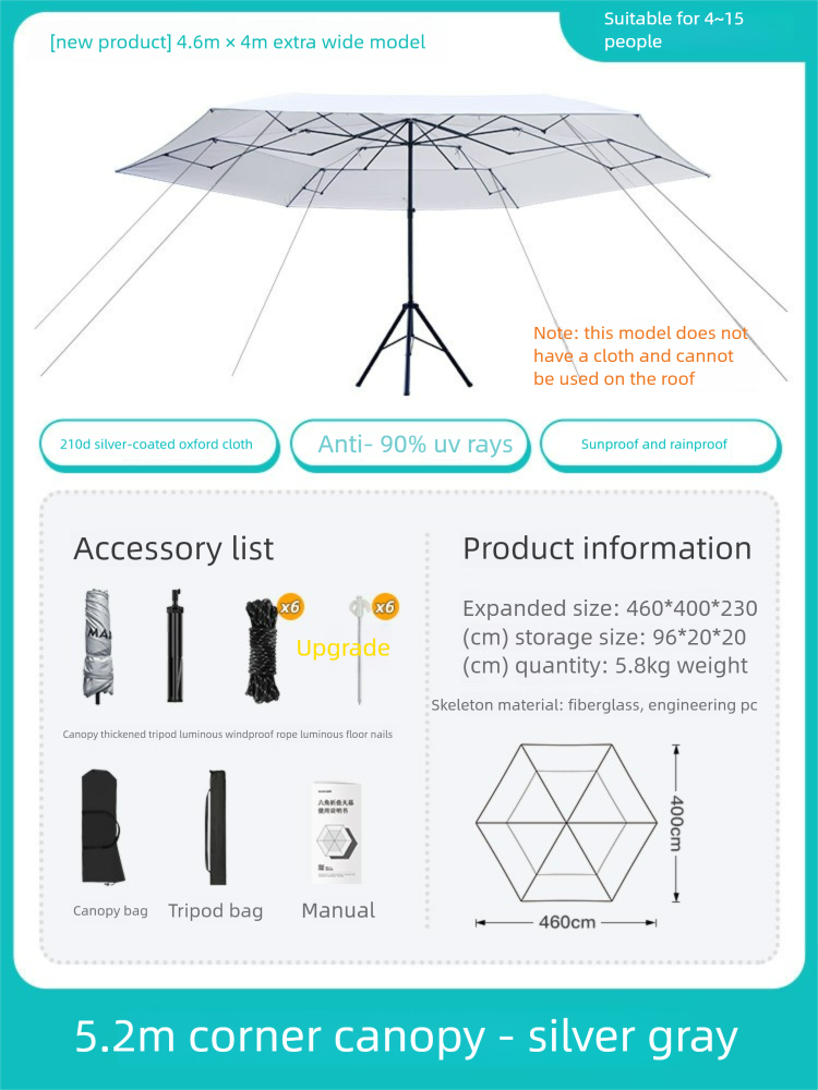 Kein Aufstellen eines Baldachinzeltes nötig, multifunktionale, zusammenklappbare Outdoor-Campingausrüstung, komplettes Set aus Sonnenschutz und Sonnenschirm, Picknick_voghion.com