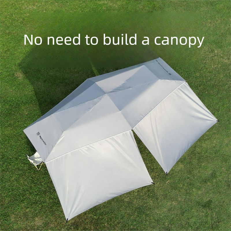 Kein Aufstellen eines Baldachinzeltes nötig, multifunktionale, zusammenklappbare Outdoor-Campingausrüstung, komplettes Set aus Sonnenschutz und Sonnenschirm, Picknick_voghion.com