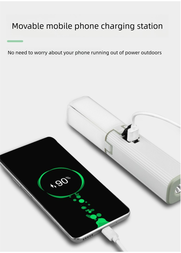 Outdoor Foldable Four-Leaf Light With Power Input Function, Portable Long Battery Life Emergency Camping Lamp_voghion.com