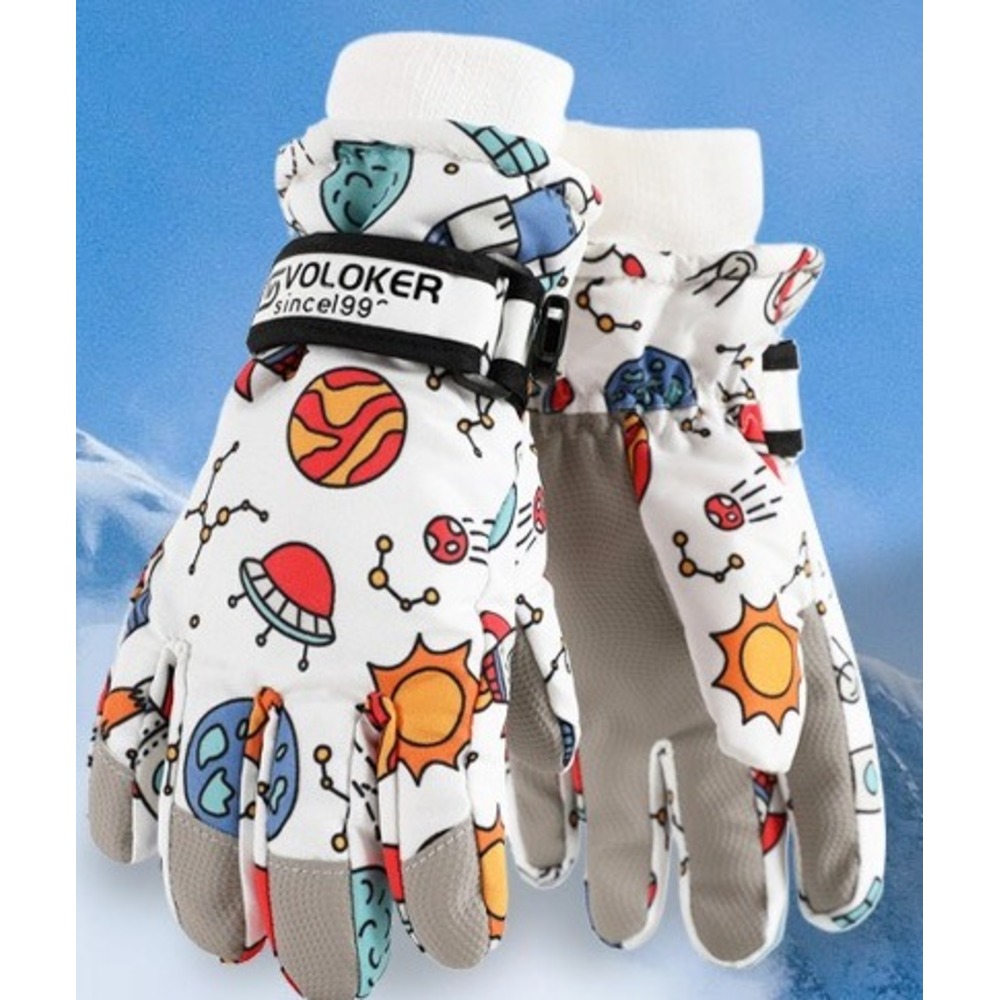 Children's Ski Snow Gloves Winter Fleece Lined Thickened Non-Slip Boys And Girls Special New Water-Resistant_voghion.com