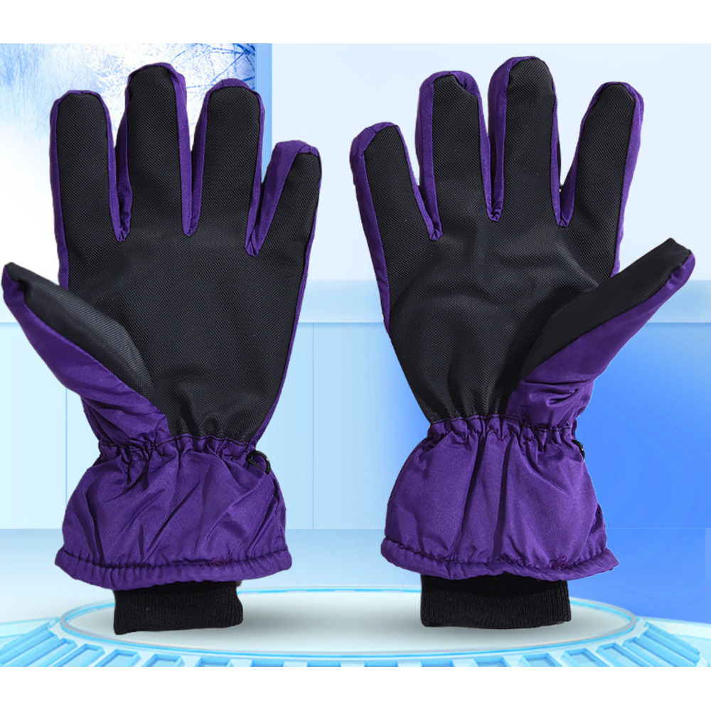 Children's Winter Outdoor Printed Star Ski Boys And Girls Fleece Lined Thickened Warm Sports Cold-Proof Cycling Gloves_voghion.com