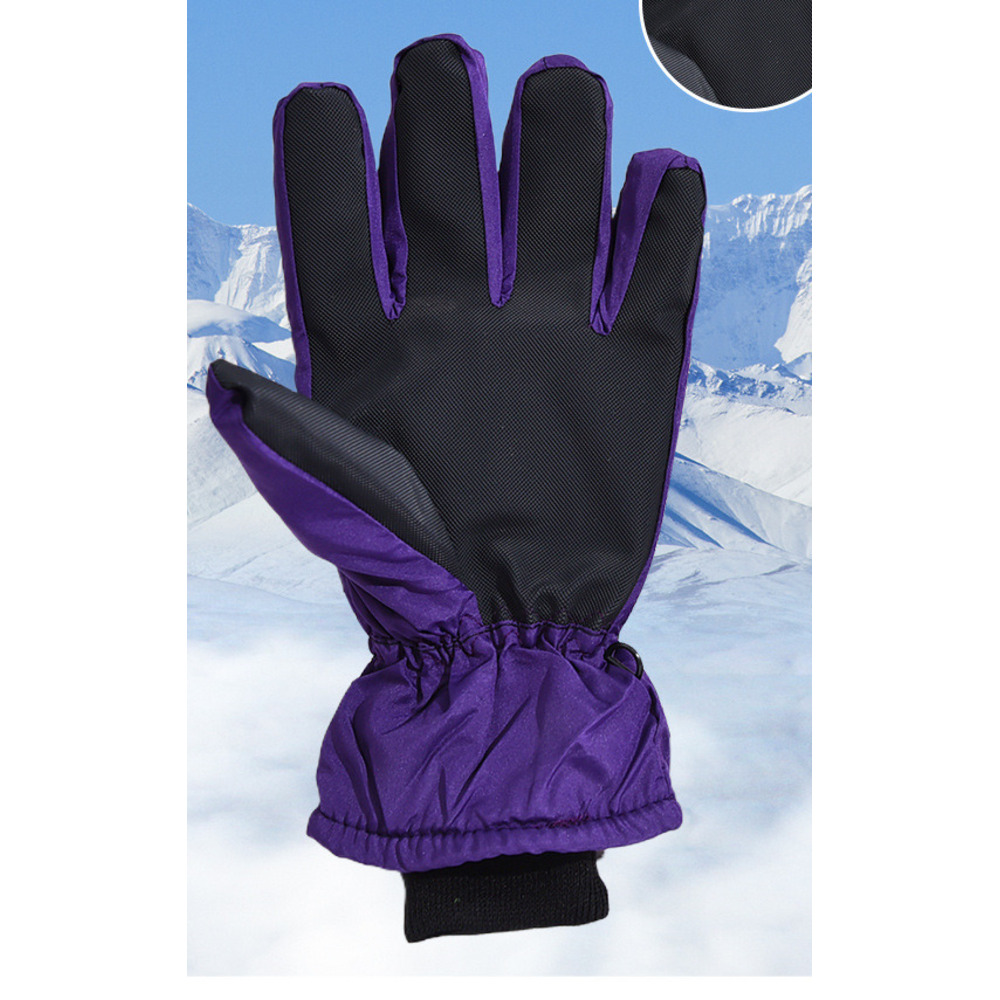 Children's Winter Outdoor Printed Star Ski Boys And Girls Fleece Lined Thickened Warm Sports Cold-Proof Cycling Gloves_voghion.com