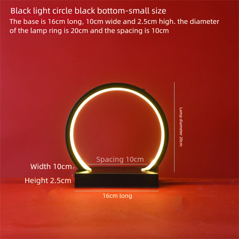 LED-Lichtkreis, chinesisches Zen, kreatives Wohnzimmer, Eingang, Büro, Eröffnung, Geschenk, Desktop, Heimdekoration, Ornament_voghion.com