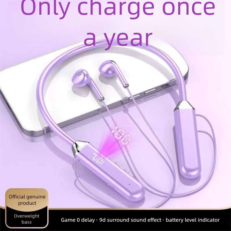 Sports Neckband Wireless Bluetooth Earphones 2025 Ultra-Long Battery Life New Model Xiaomiiphone Huawei Universal_voghion.com