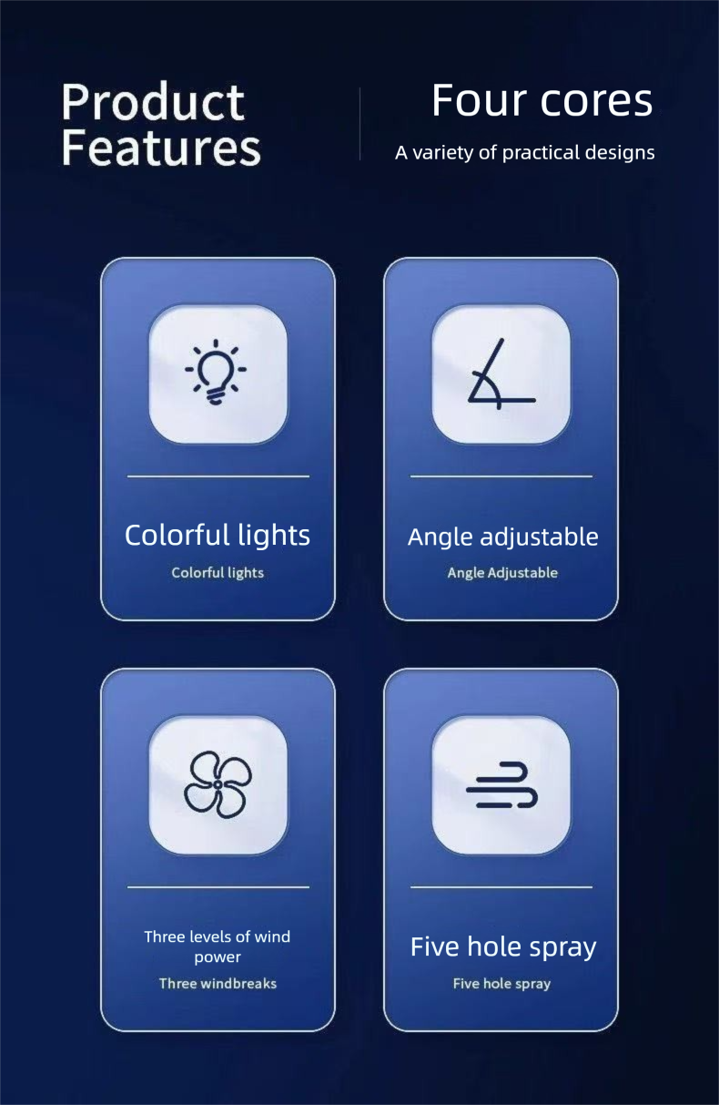 Intelligent Five-Hole Multi-Function Cooling Spray USB Desktop Electric Student Dormitory Office Small Fan_voghion.com