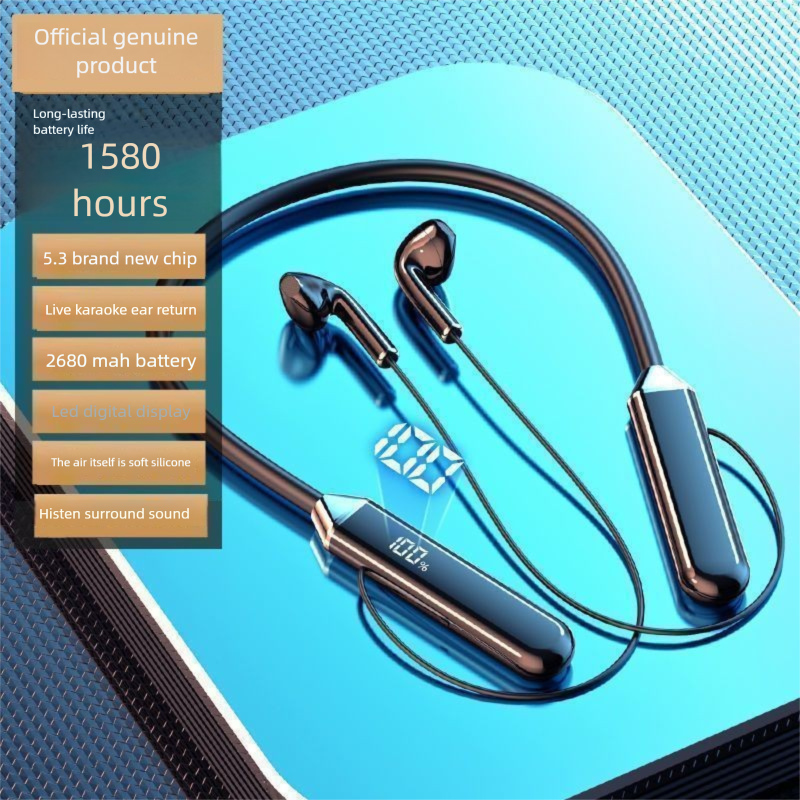 Draadloze Bluetooth-oortelefoon met sportnekband 2025 met ultralange batterijduur, nieuw model Xiaomi, iPhone en Huawei, universeel_voghion.com