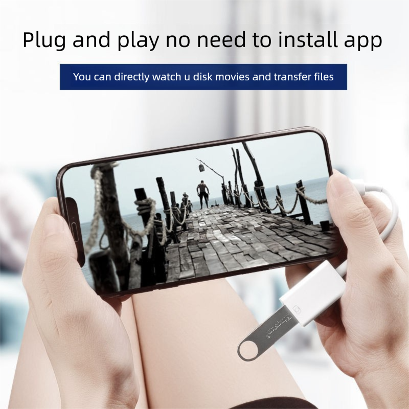 OTG USB Mobile Phone Converter For Iphone IPad Mouse Keyboard Flash Drive Camera Adapter Cable_voghion.com