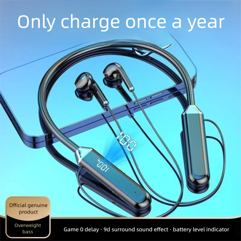 Sports Neckband Wireless Bluetooth Earphones 2025 Ultra-Long Battery Life New Model Xiaomiiphone Huawei Universal_voghion.com