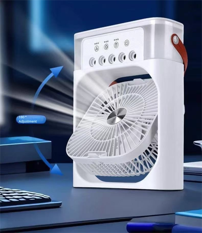 Intelligent Five-Hole Multi-Function Cooling Spray USB Desktop Electric Student Dormitory Office Small Fan_voghion.com