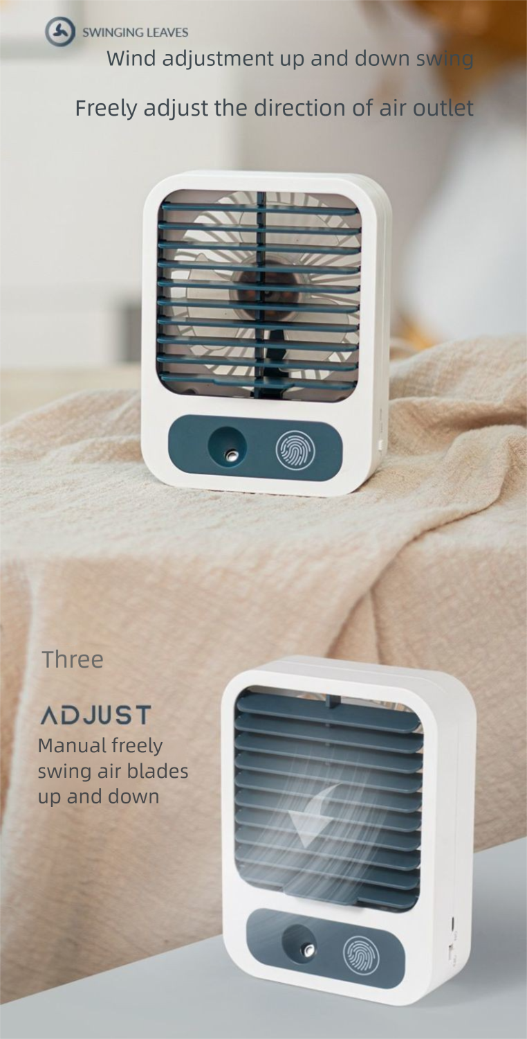 Black Technology Cooling Desktop Fan Silent High Wind Humidifying Spray Mini_voghion.com