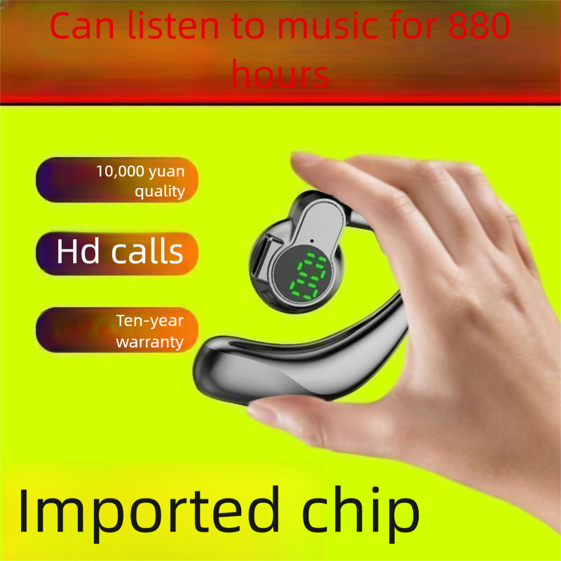 New Rotatable Left-Right Wearable Digital Display Bluetooth Earphones Over-Ear Compatible With Iphoe Android Huawei_voghion.com