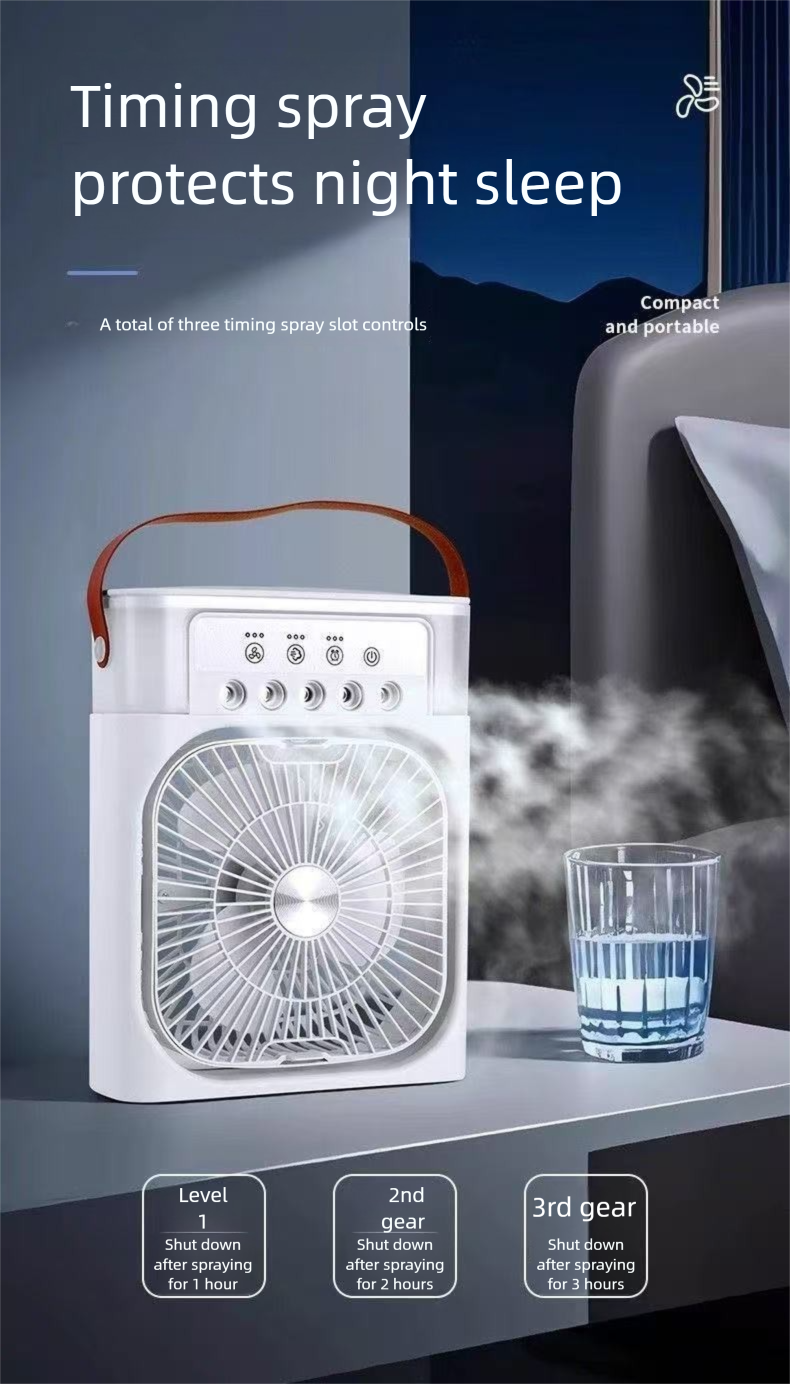 Intelligent Five-Hole Multi-Function Cooling Spray USB Desktop Electric Student Dormitory Office Small Fan_voghion.com