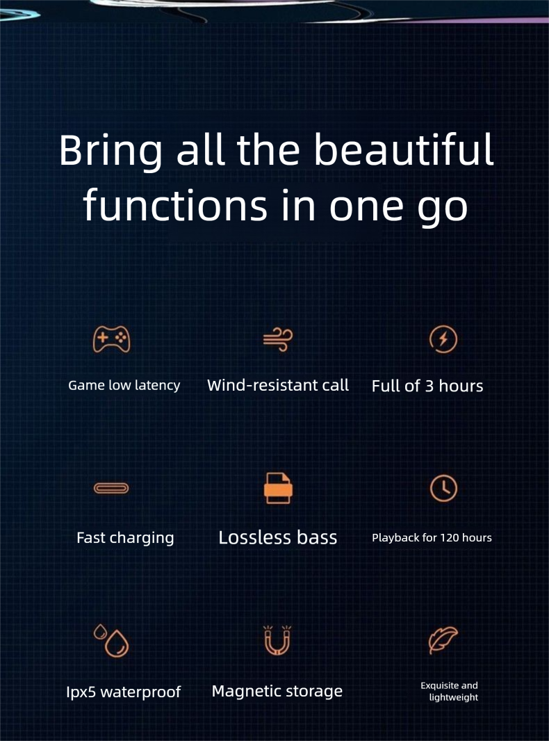 Écouteurs Bluetooth sans fil YD-36, tour de cou sport, longue durée de vie, compatibles avec iPhone, Huawei, Vivo et Android_voghion.com