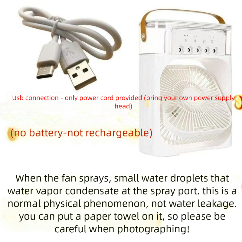 Intelligent Five-Hole Multi-Function Cooling Spray USB Desktop Electric Student Dormitory Office Small Fan_voghion.com
