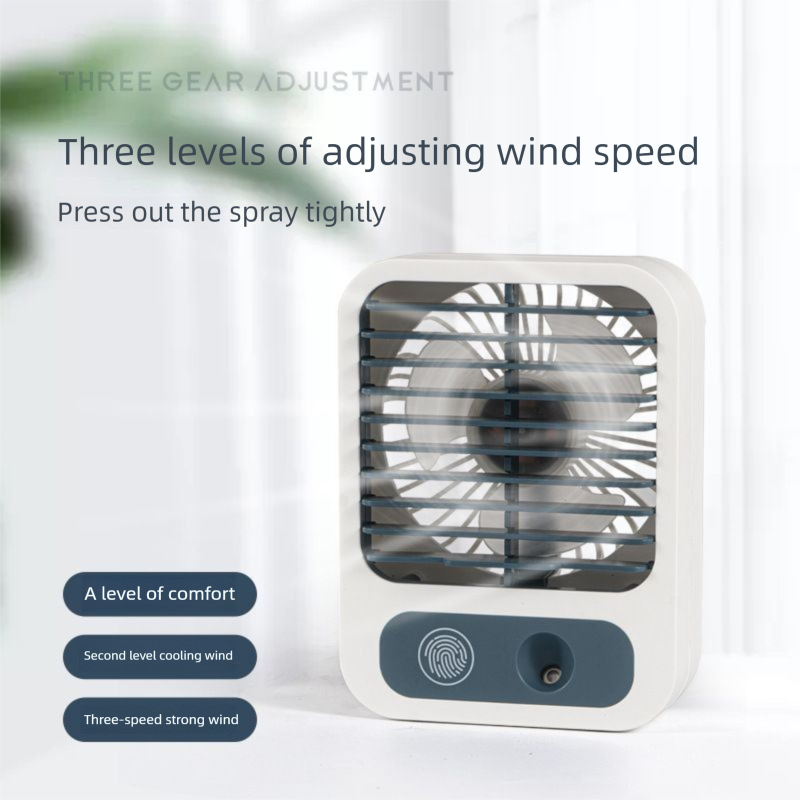 Ventilatore da tavolo con tecnologia Black Cooling, silenzioso, con umidificatore spray ad alta potenza, mini_voghion.com