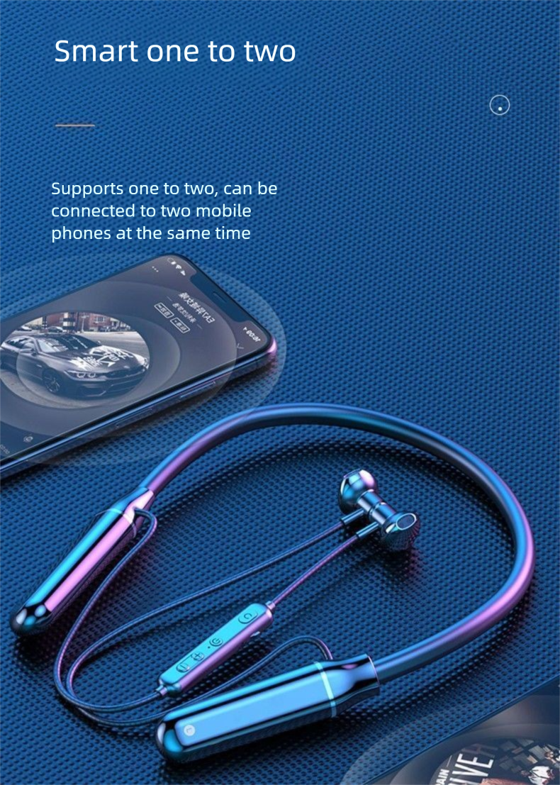 Écouteurs Bluetooth sans fil YD-36, tour de cou sport, longue durée de vie, compatibles avec iPhone, Huawei, Vivo et Android_voghion.com