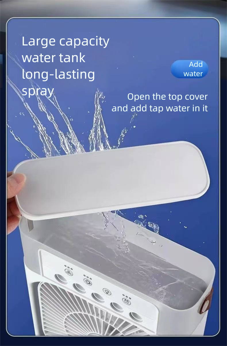 Intelligent Five-Hole Multi-Function Cooling Spray USB Desktop Electric Student Dormitory Office Small Fan_voghion.com