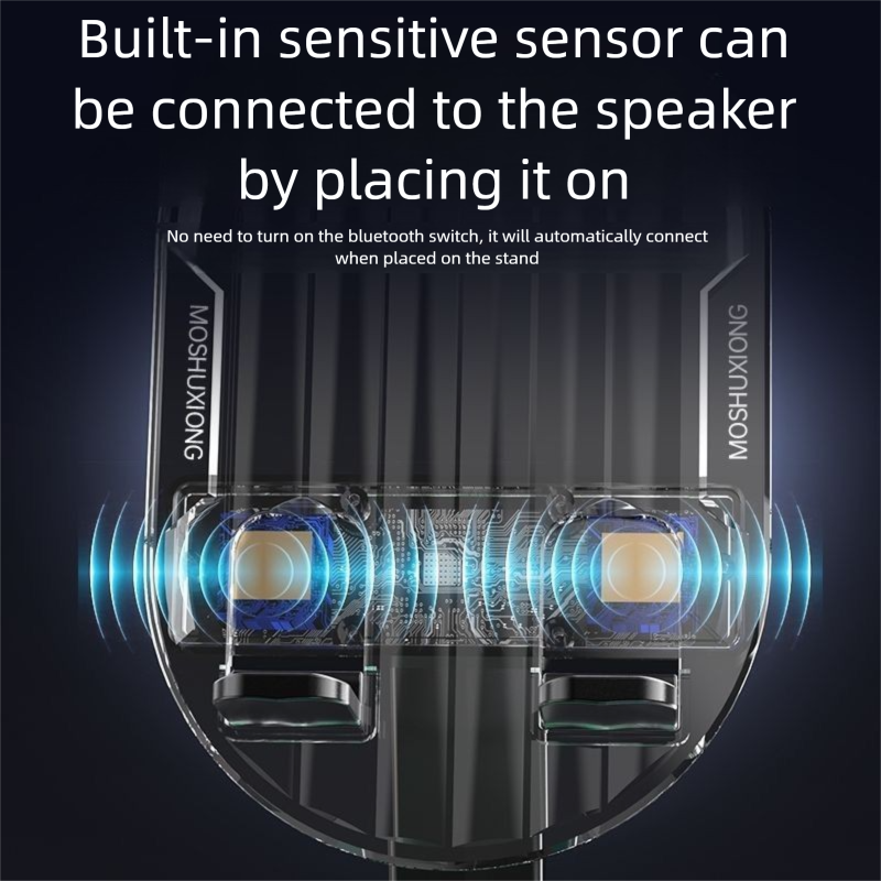 Bluetooth-Ladegerät 3-in-1 Multifunktions-Telefonständer Sensorlautsprecher Lazy Watching Shows Musik hören Kabellos_voghion.com