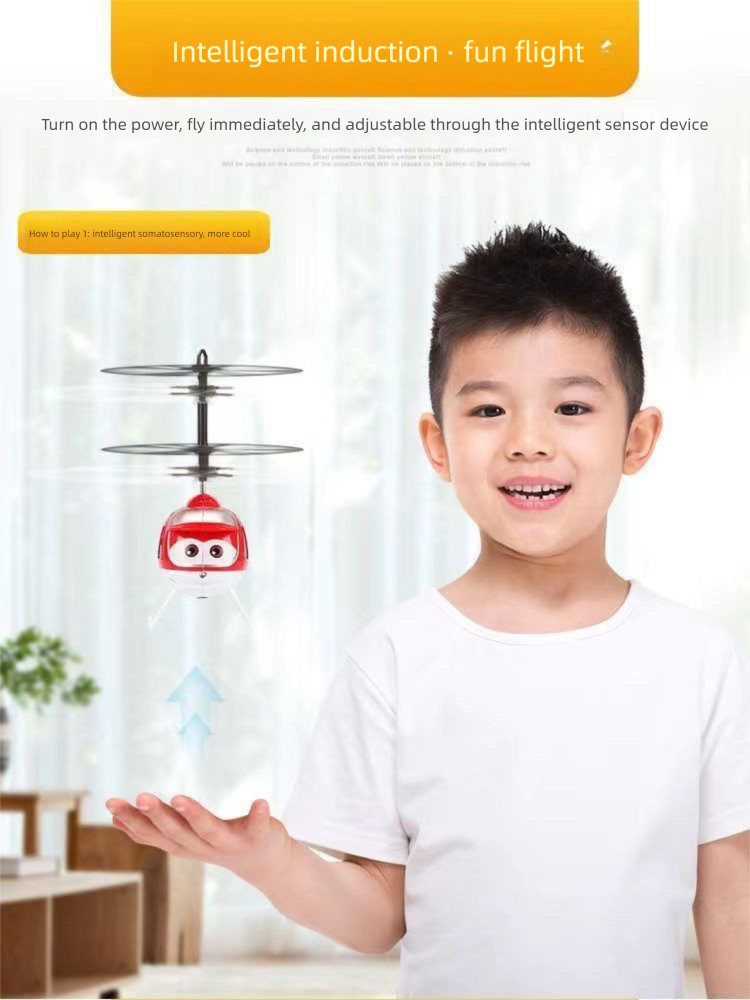 【9K9】Super Wings Spielzeug für Kinder, Induktion, intelligente Geste, Fluggerät, Levitation, Fernbedienung, Hubschrauber_voghion.com