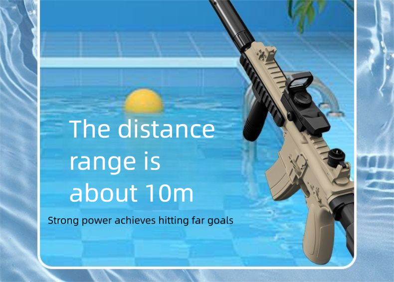 Children's Gun Toy Rechargeable Fully Automatic Continuous Shooting Electric M416 High Pressure Powerful Water Fight_voghion.com