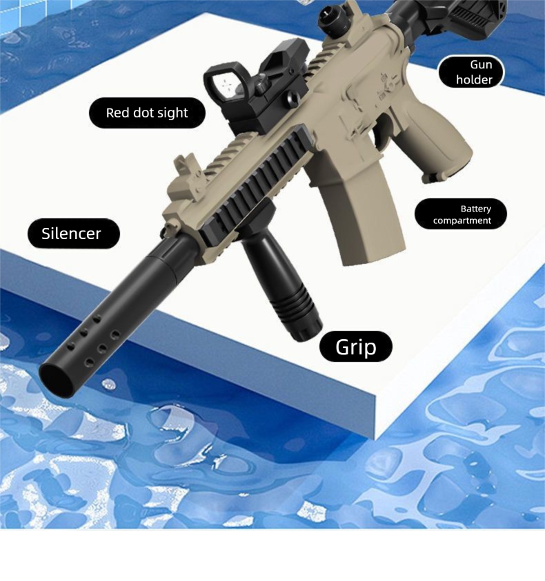Children's Gun Toy Rechargeable Fully Automatic Continuous Shooting Electric M416 High Pressure Powerful Water Fight_voghion.com