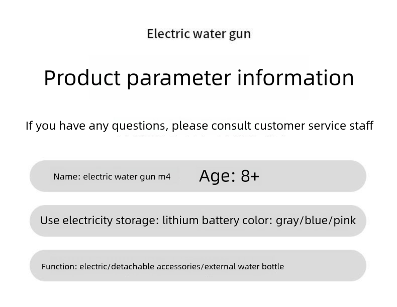 Children's Gun Toy Rechargeable Fully Automatic Continuous Shooting Electric M416 High Pressure Powerful Water Fight_voghion.com