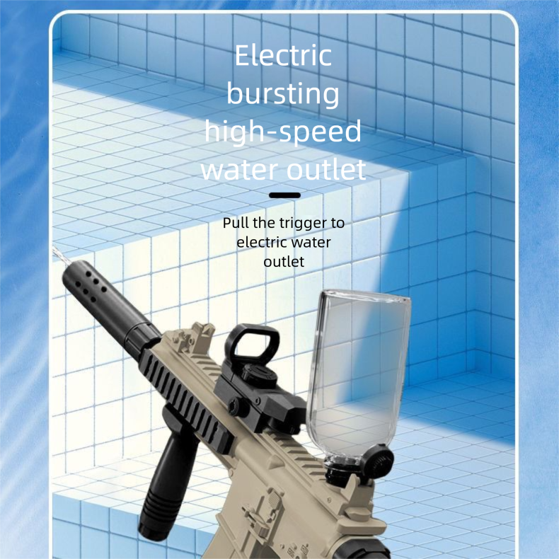 Children's Gun Toy Rechargeable Fully Automatic Continuous Shooting Electric M416 High Pressure Powerful Water Fight_voghion.com