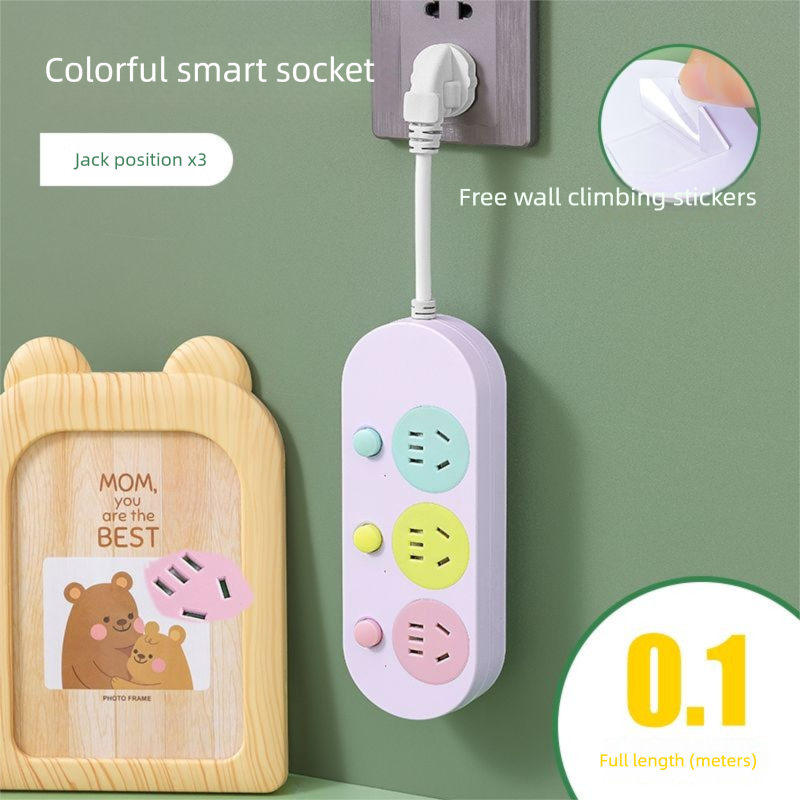 Multi-Schalter-Steckdose mit langem USB-Kabel, reines Kupfer, Steckdosenleiste, Schlafsaal, Büro, Zuhause, hohes Erscheinungsbild, Mehrfachloch_voghion.com