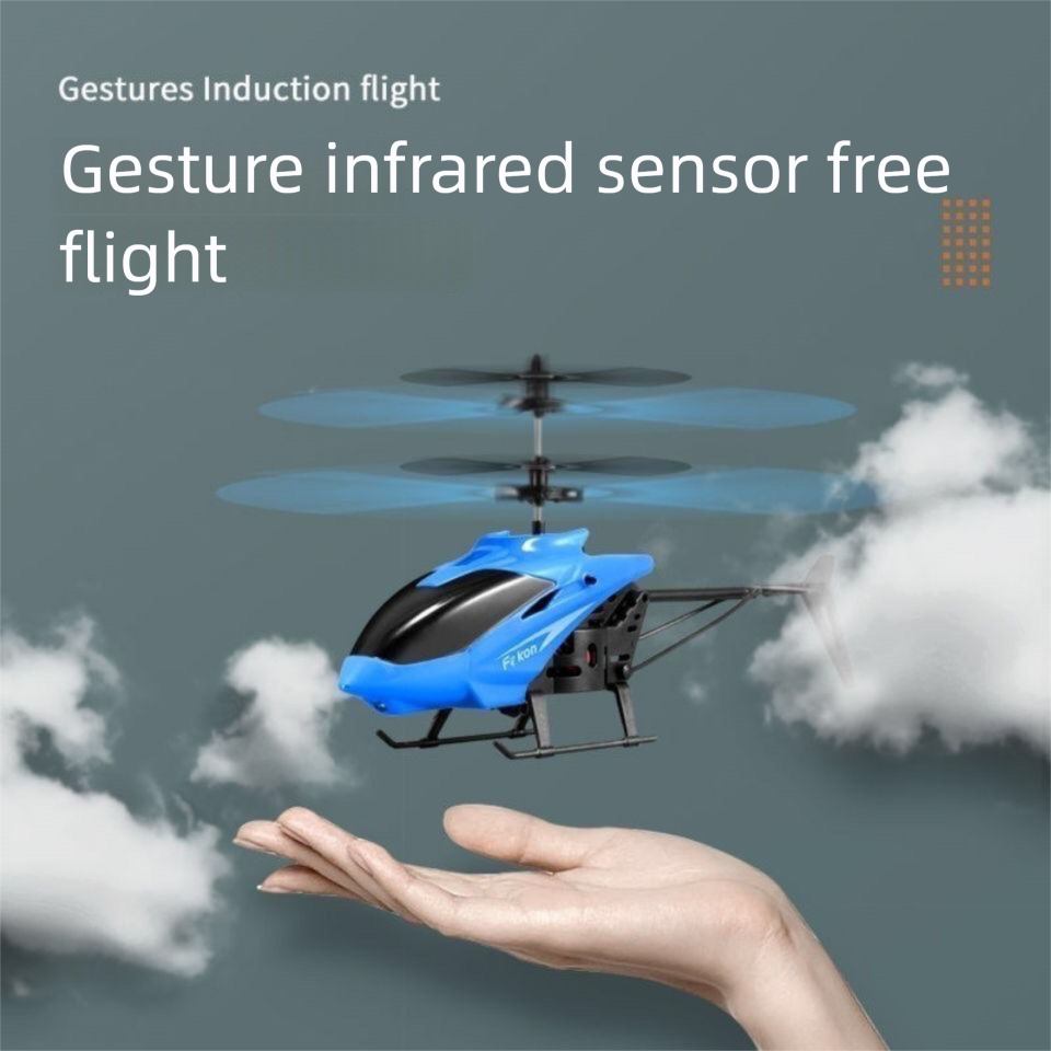 Gestengesteuerte Indoor-Helikopterdrohne für Kinder, langlebige, wiederaufladbare, ferngesteuerte Drohne für Jungen_voghion.com