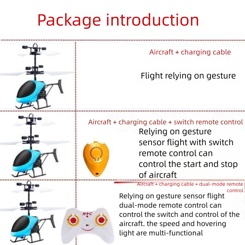Gestengesteuerte Indoor-Helikopterdrohne für Kinder, langlebige, wiederaufladbare, ferngesteuerte Drohne für Jungen_voghion.com