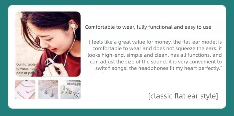 Buy Get 1 Free Original Univeral Earphone Cable High Sound Quality For Call, Karaoke, And Gaming In-Ear Wired_voghion.com