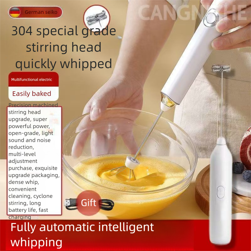 Elektrischer Haushaltsschläger Mini-Schneebesen Backcreme-Mixer_voghion.com