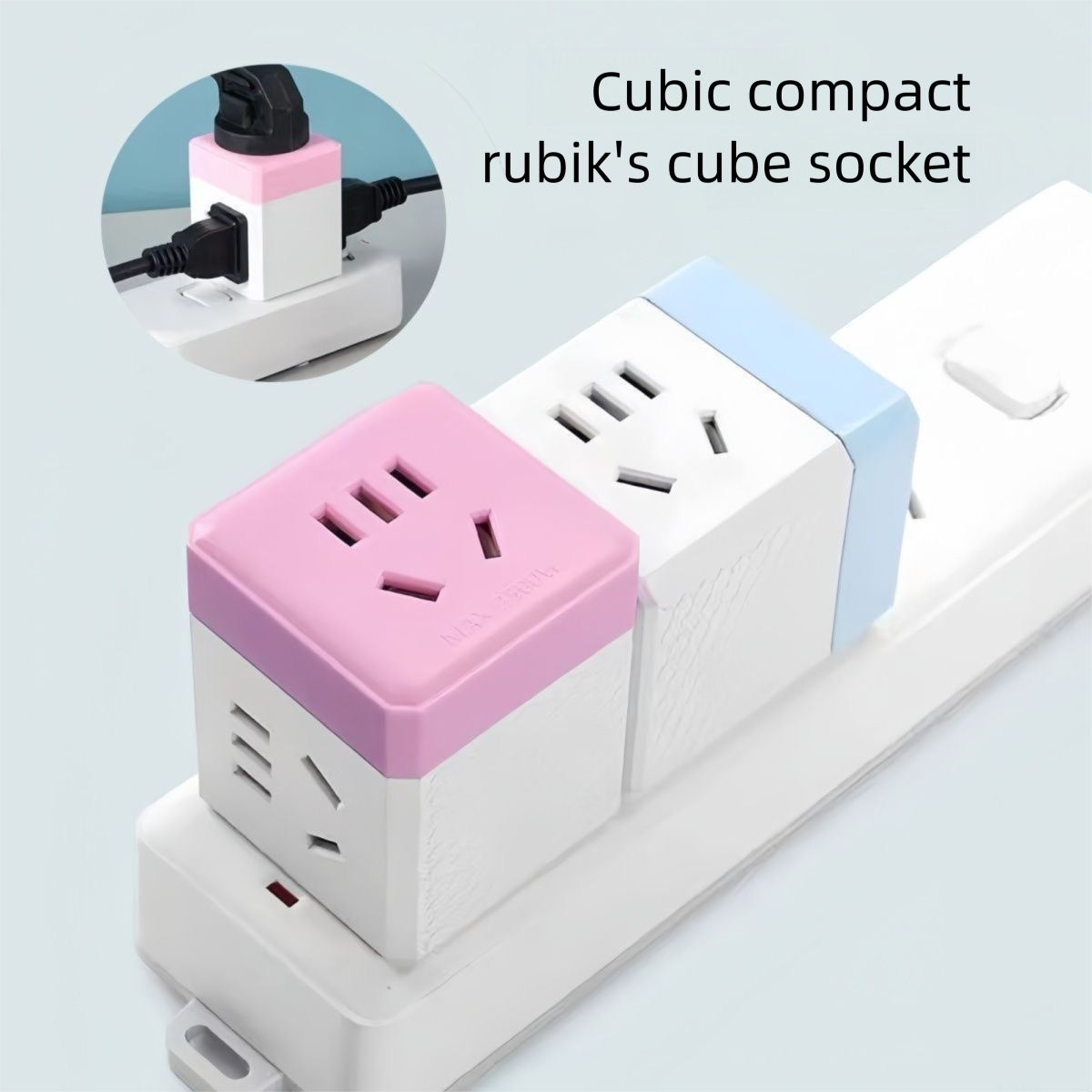 Original Convenient Wireless Compact Converter Travel Cube Multi-Functional Multi-Hole Household Power Strip Plug Socket_voghion.com