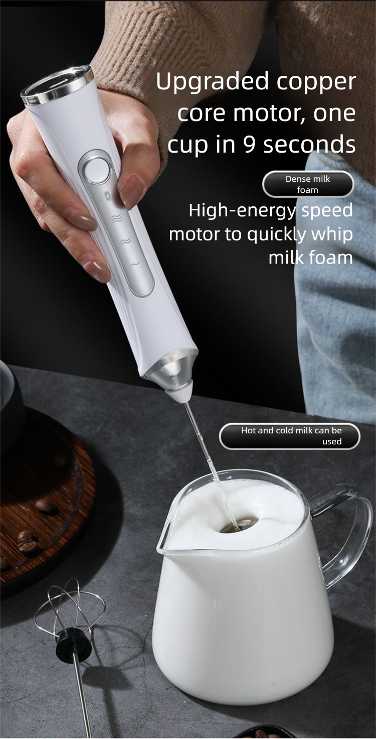 Agitatore per caffè, agitatore elettrico, panna portatile, schiumatore per latte in polvere_voghion.com