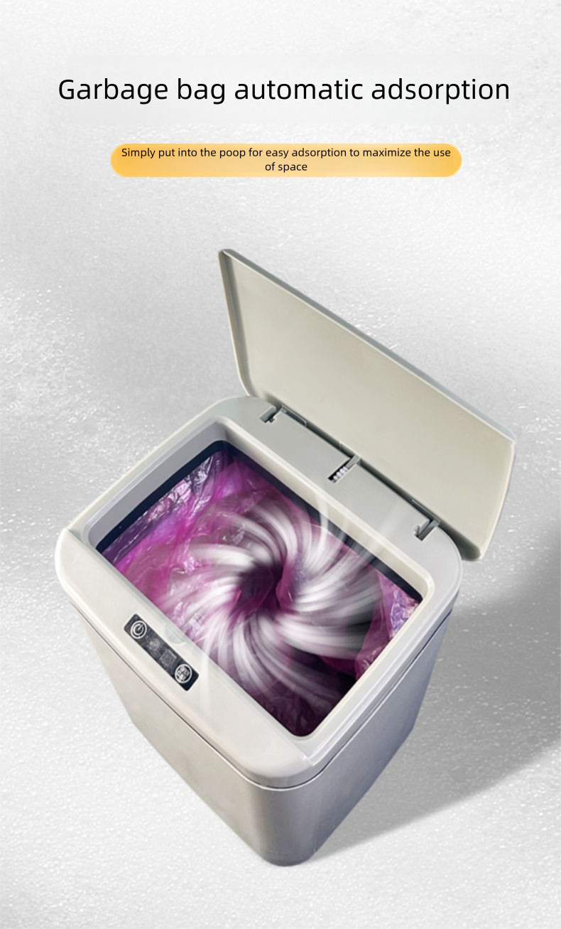 Intelligenter Mülleimersensor, Haushaltsgebrauch, mit Deckel, für Küche, Wohnzimmer, Badezimmer, automatische elektrische Adsorption,_voghion.com