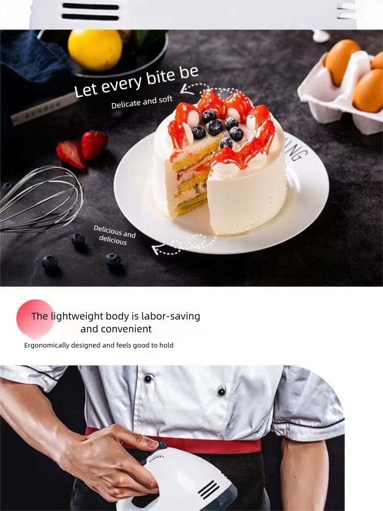 Electric Beater Handheld Household Baking Egg White Mixer Cream Whisk Multifunctional Small Blender_voghion.com