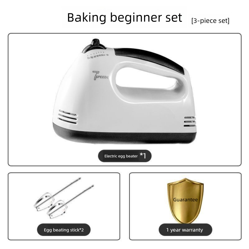 Electric Beater Household Fully Automatic Small Egg White Cream Whisk Handheld Cake Mixer Baking Batter_voghion.com
