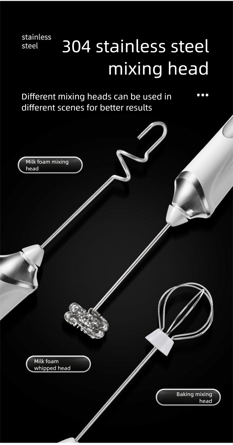 Agitatore per caffè, agitatore elettrico, panna portatile, schiumatore per latte in polvere_voghion.com